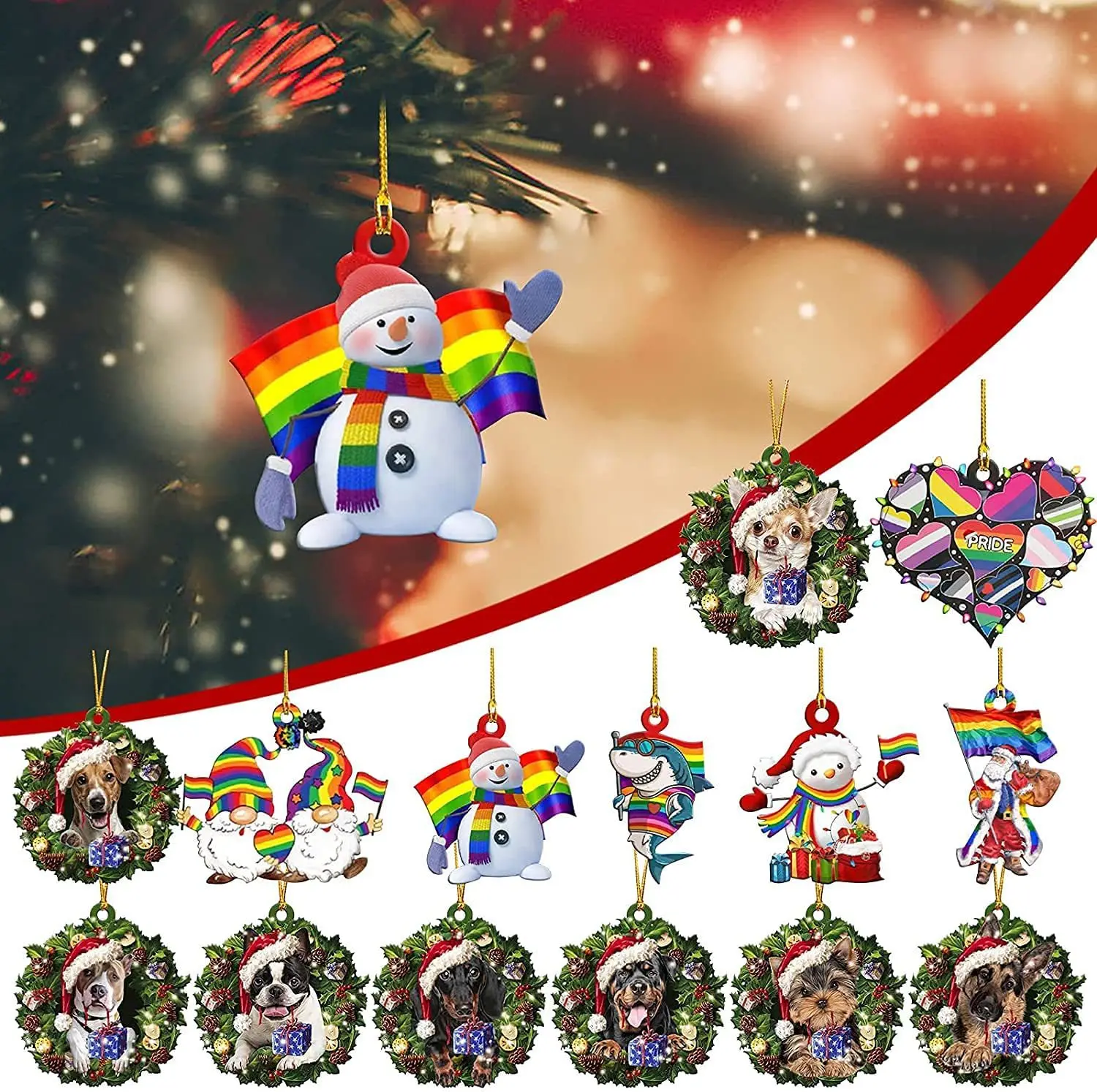 Christmas Tree Ornaments Wooden Xmas Home Decoration DIY Wall Window Hanging Pendant Wood Dog Santa Snowman Decor New Year Gifts
Christmas Tree Ornaments Wooden Xmas Home Decoration DIY Wall Window Hanging Pendant Wood Dog Santa Snowman Decor New Year Gifts