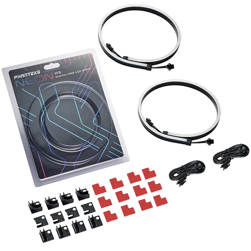 PHANTEKS Combo Light Strip ARGB Neon Computer Case Decoration LED Strip 5V 3PIN Light Header AURA 400mm x 2Pcs
PHANTEKS Combo Light Strip ARGB Neon Computer Case Decoration LED Strip 5V 3PIN Light Header AURA 400mm x 2Pcs