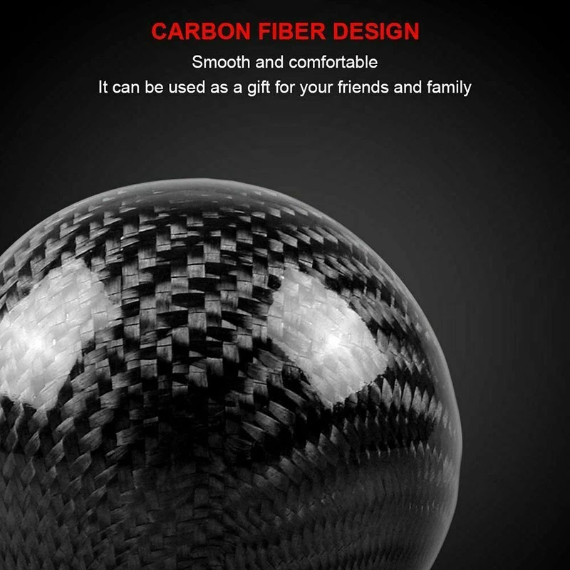 Car Gear Shift Knob Round Ball Shape Black Carbon Fiber Universal with Adapters
Car Gear Shift Knob Round Ball Shape Black Carbon Fiber Universal with Adapters