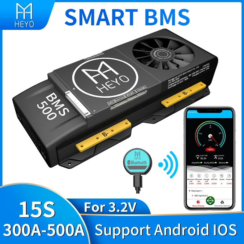 Smart bms 48V lifepo4 15s 100A adapter UPS storage discharge protective device rated 3.2V 30A 40A 60A with bluetooth UART RS485
Smart bms 48V lifepo4 15s 100A adapter UPS storage discharge protective device rated 3.2V 30A 40A 60A with bluetooth UART RS485