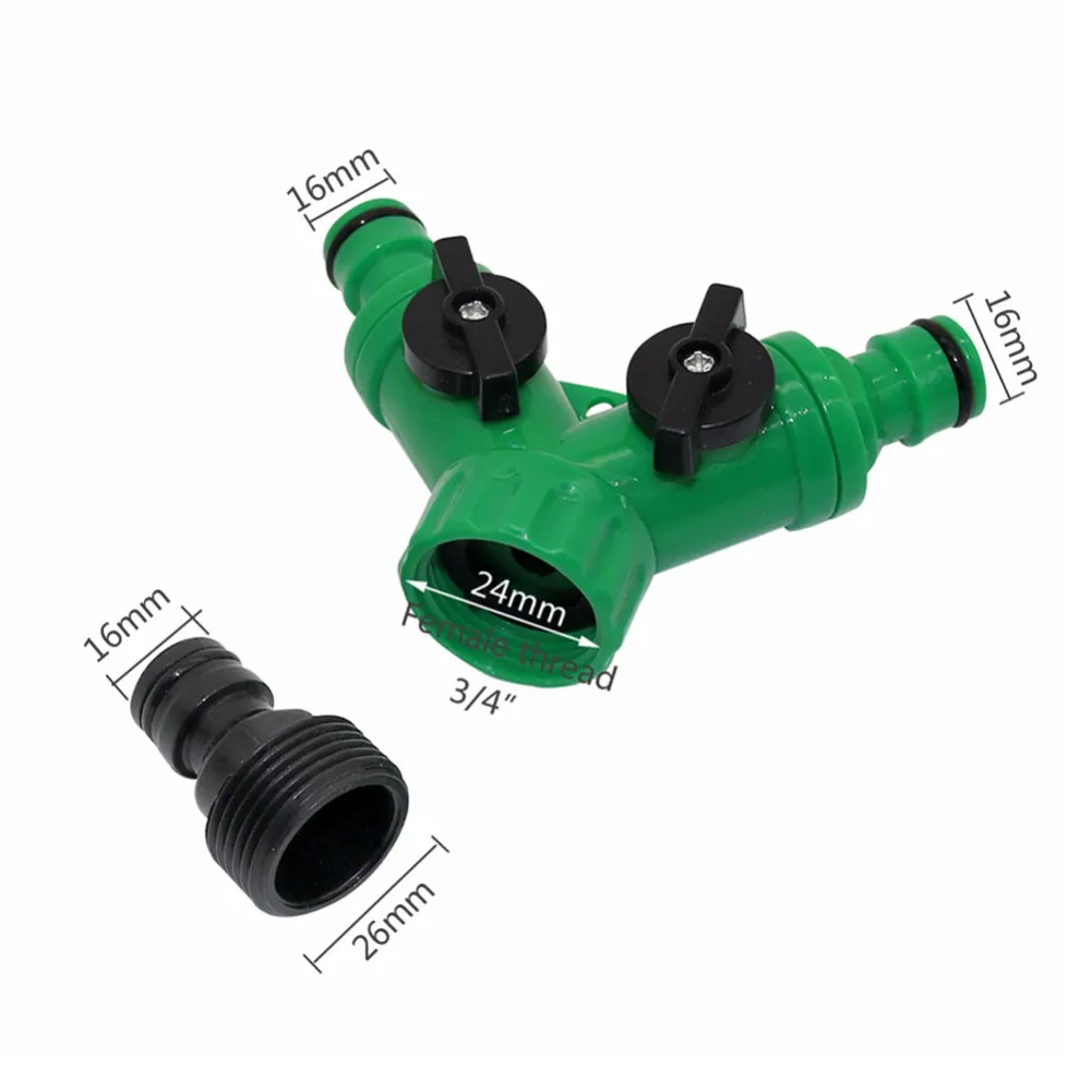 2-way Garden Tap Splitter Female Thread Y Shape Connector Thread Tap Nipple Joint Quick Coupling Drip Garden Irrigation System
2-way Garden Tap Splitter Female Thread Y Shape Connector Thread Tap Nipple Joint Quick Coupling Drip Garden Irrigation System