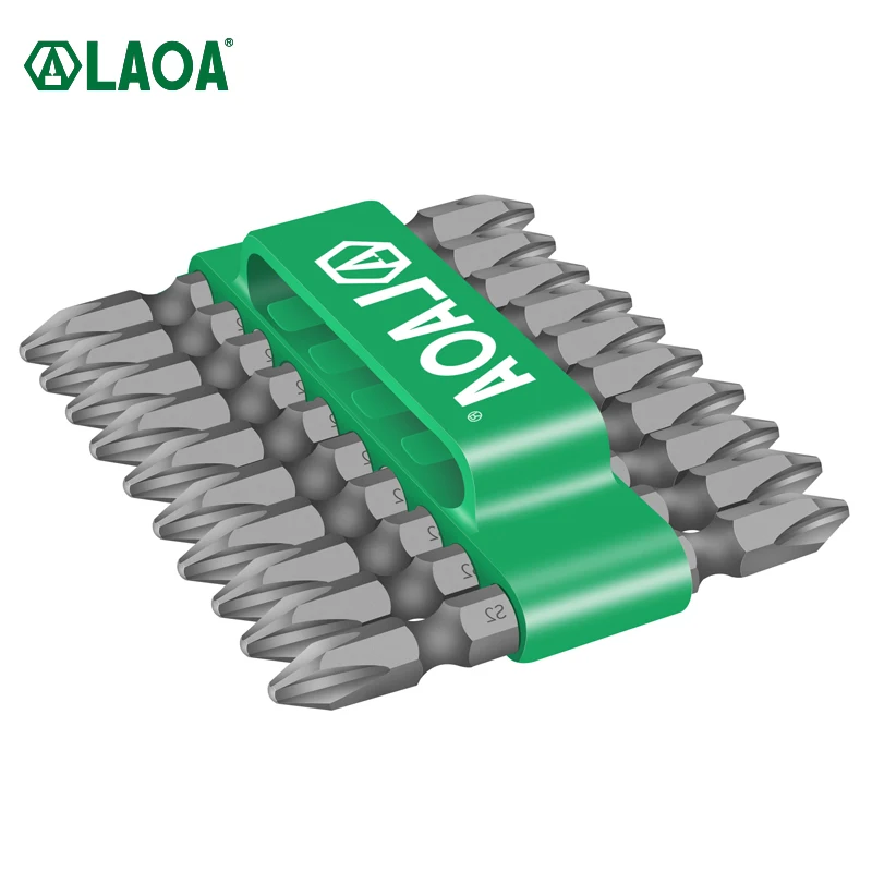 LAOA 10 шт. отвертка бит Ph2 65 мм два конца 1/4 дюймов сильное магнитное притяжение S2