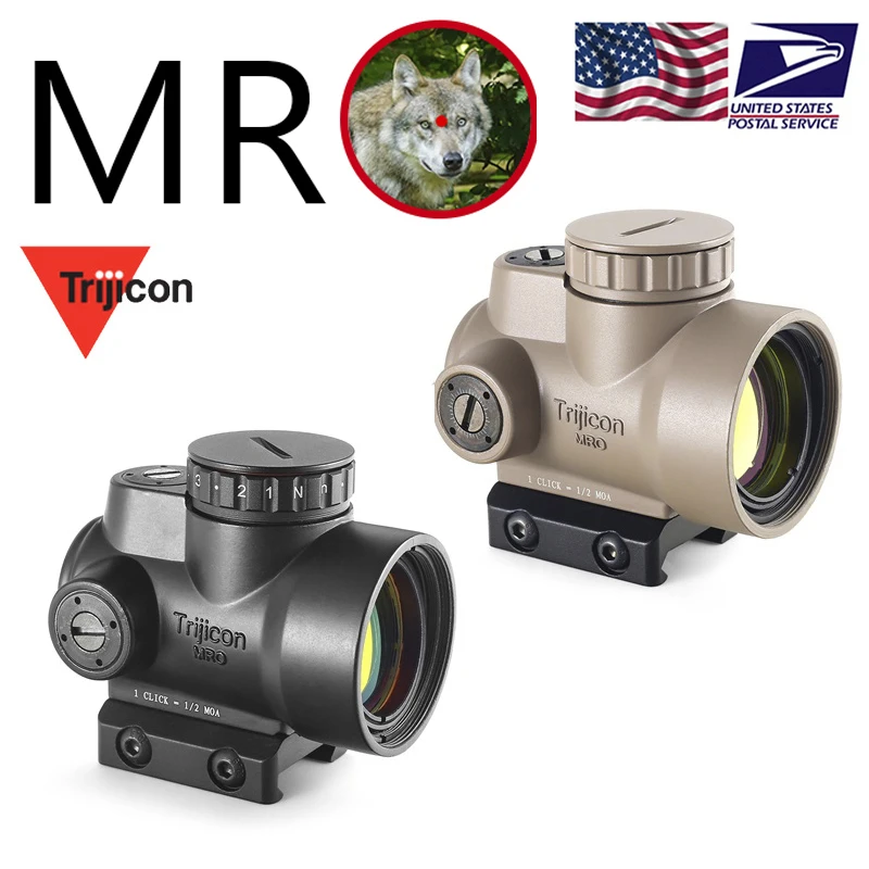 

В наличии в США, голографический прицел Trijicon MRO с красной точкой, предмет для охоты, снайперское снаряжение для тактической винтовки