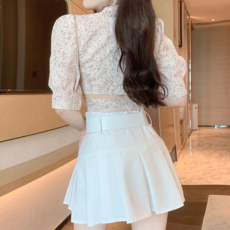 2021 Summer Fashion 2 Piece Sets Womens Outfits Sexy Hollow Out Lace Shirt Short Sleeve Crop Top+Vintage Mini Skirts With Sashes
2021 Summer Fashion 2 Piece Sets Womens Outfits Sexy Hollow Out Lace Shirt Short Sleeve Crop Top+Vintage Mini Skirts With Sashes