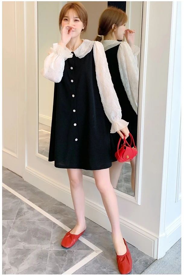 0813# 2021 New Spring Korean Fashion Maternity Dress Sweet Lovely Loose Patchwork Clothes for Pregnant Women 3XL Pregnancy Dress
0813# 2021 New Spring Korean Fashion Maternity Dress Sweet Lovely Loose Patchwork Clothes for Pregnant Women 3XL Pregnancy Dress