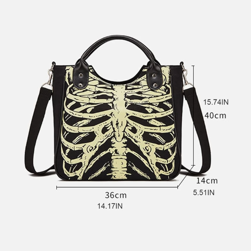 Luminous Gothic Skeleton Bones Skulls Bags Female Halloween Casual Women Punk Shoulder Bag Fashion Crossbody Handbag
Luminous Gothic Skeleton Bones Skulls Bags Female Halloween Casual Women Punk Shoulder Bag Fashion Crossbody Handbag