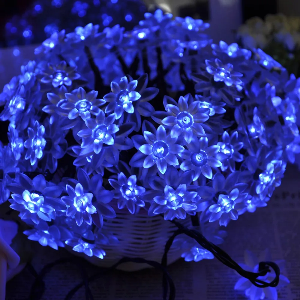 Solar Powered String Lights Outdoor 7M 50 LED Lotus Flower Festoon Fairy Light Decorative Lighting for Garden Fence Decorations
Solar Powered String Lights Outdoor 7M 50 LED Lotus Flower Festoon Fairy Light Decorative Lighting for Garden Fence Decorations