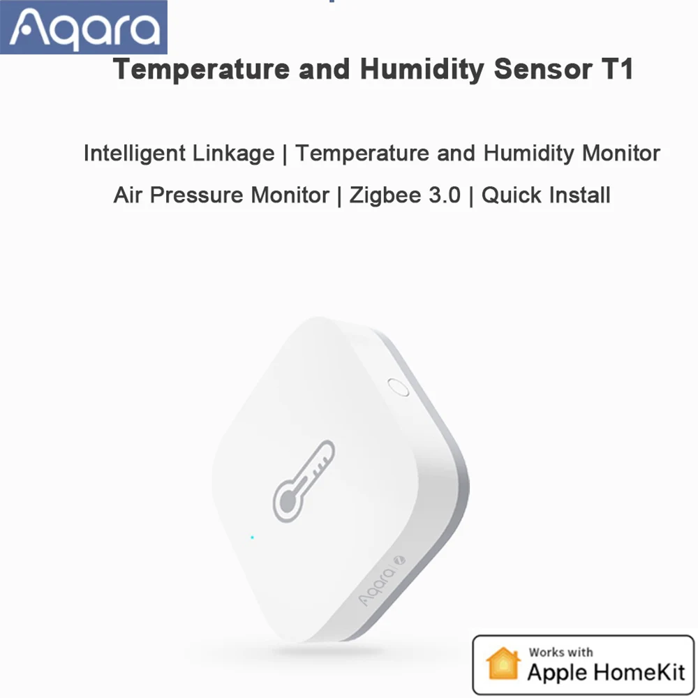 

Aqara Smart Temperature Humidity Sensor Air Pressure Sensor T1 Zigbee 3.0 APP Remote Control Smart Home Work With Apple HomeKit