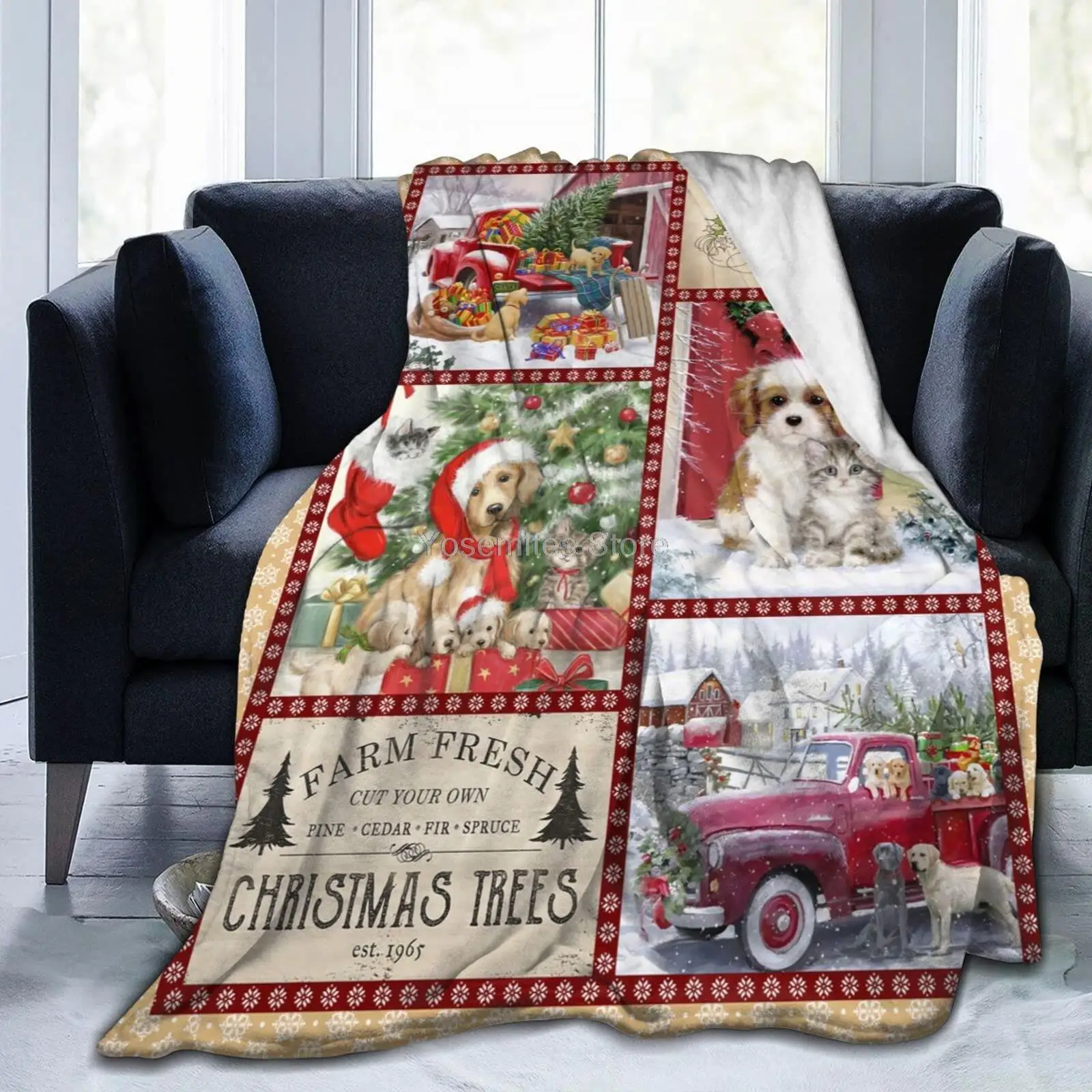 Christmas Dog and Cat Soft Throw Blanket for Women Men Kid Lightweight Fleece Blanket/ for Couch Sofa
Christmas Dog and Cat Soft Throw Blanket for Women Men Kid Lightweight Fleece Blanket/ for Couch Sofa