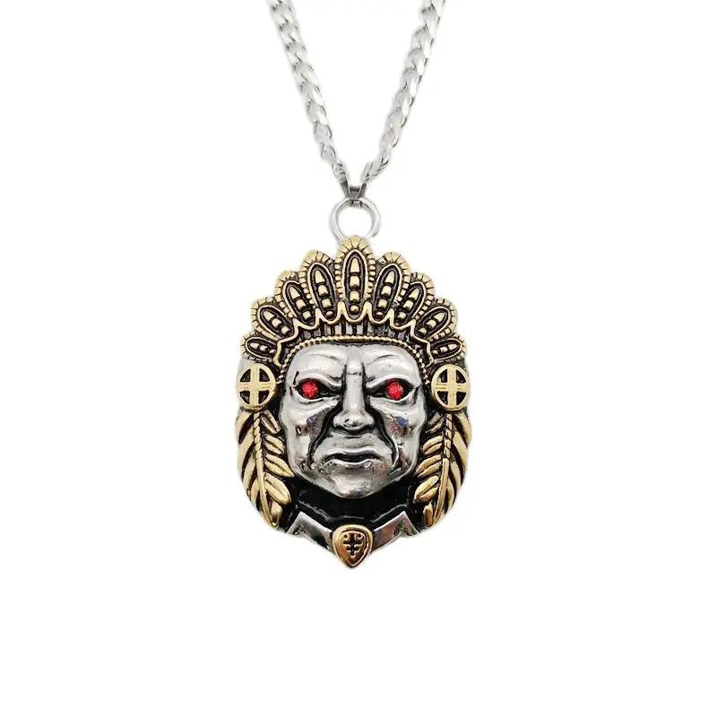 Black Knight Stainless steel Indian Tribe Leader pendant necklace mens cool Ethnic Tribe Leader fashion necklace BLKN0781
Black Knight Stainless steel Indian Tribe Leader pendant necklace mens cool Ethnic Tribe Leader fashion necklace BLKN0781