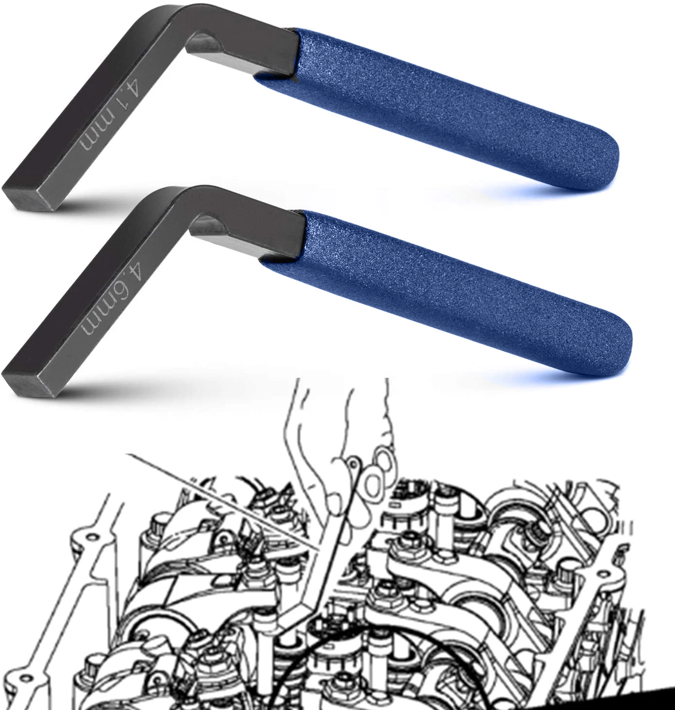 CAMOO Engine Brake Adjustment Tool Is Suitable For Detroit Diesel DD13, DD15 And DD16-W470589042300-W470589022300-Jake Brake
CAMOO Engine Brake Adjustment Tool Is Suitable For Detroit Diesel DD13, DD15 And DD16-W470589042300-W470589022300-Jake Brake