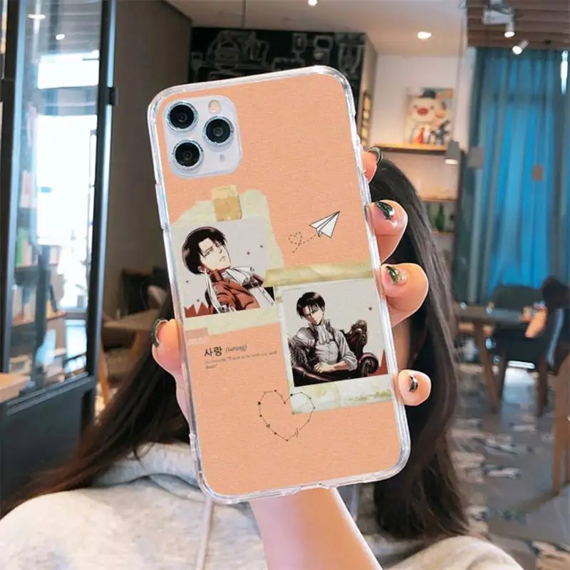 Attack On Titan Levi Ackerman Phone Cases Transparent for iPhone 6 7 8 11 12 s mini pro X XS XR MAX Plus
Attack On Titan Levi Ackerman Phone Cases Transparent for iPhone 6 7 8 11 12 s mini pro X XS XR MAX Plus
