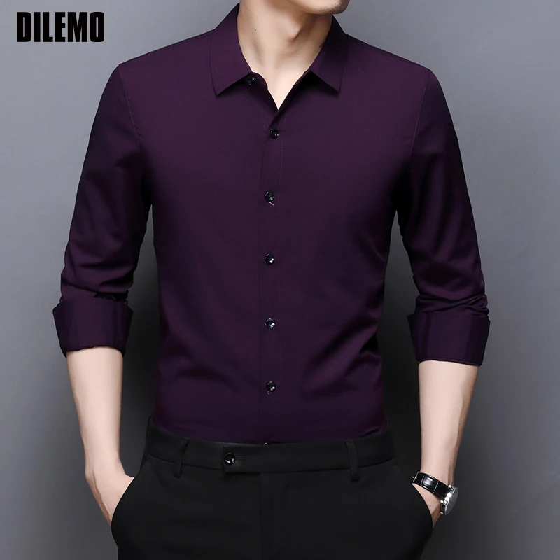 New Top Quality Fashion Brand Slim Fit Mens Fashion Dress Shirts Formal Long Sleeve Solid Color Casual Korean Dress Clothes
New Top Quality Fashion Brand Slim Fit Mens Fashion Dress Shirts Formal Long Sleeve Solid Color Casual Korean Dress Clothes