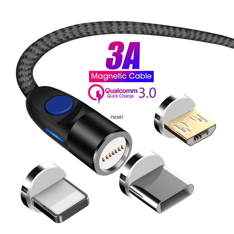 Magnetic Micro USB Type C Cable 3A Fast Charging LED Data Cord For iPhone 13 Pro Max Xiaomi 11 Samsung Mobile Phone Charge Cable
Magnetic Micro USB Type C Cable 3A Fast Charging LED Data Cord For iPhone 13 Pro Max Xiaomi 11 Samsung Mobile Phone Charge Cable