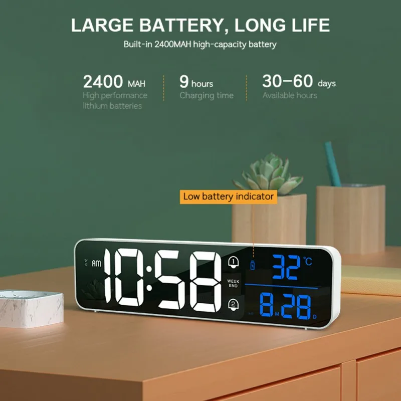 The Latest The Latest Modern Smart Voice Control Digital Electronic Alarm Clock Led Family Calendar Living Room Home Decoration
The Latest The Latest Modern Smart Voice Control Digital Electronic Alarm Clock Led Family Calendar Living Room Home Decoration