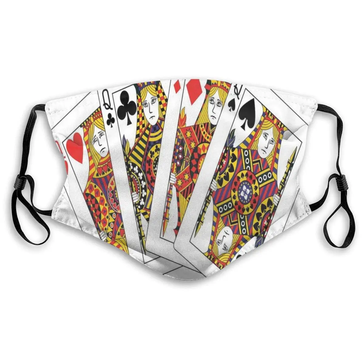 NYF Queens Poker Set Faces Hearts and Spades Gambling Theme Symbols Playing Cards Comfortable Cycling Dustproof Breathing Mask
NYF Queens Poker Set Faces Hearts and Spades Gambling Theme Symbols Playing Cards Comfortable Cycling Dustproof Breathing Mask