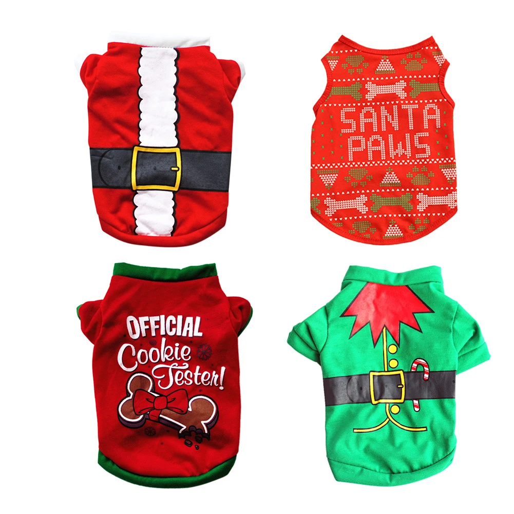 Cotton Dog Clothes Christmas Holiday Vest Costume Cute Pet Soft Cotton Short Sleeve T Shirt Garment Warm Keeper
Cotton Dog Clothes Christmas Holiday Vest Costume Cute Pet Soft Cotton Short Sleeve T Shirt Garment Warm Keeper