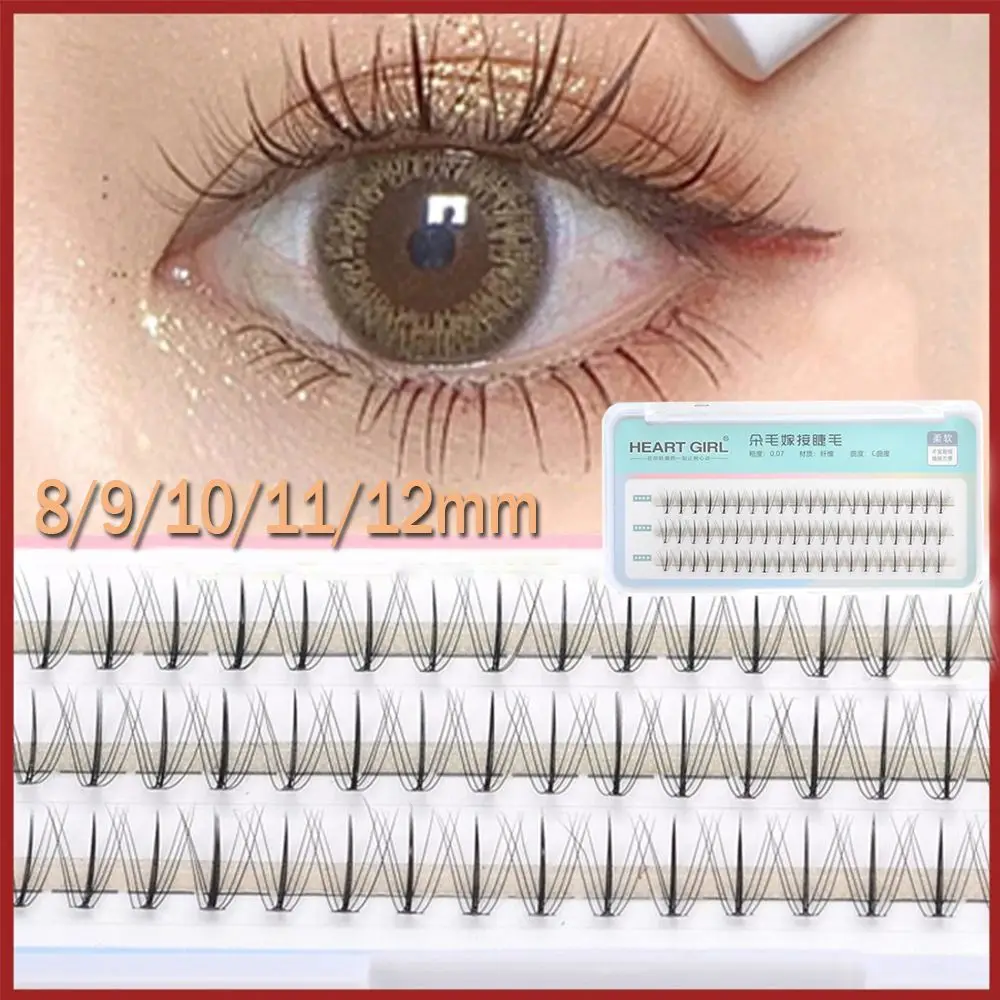 

Natural Long Cluster Eyelash Extension DIY Self Grafting Eyelashes C Curl 007mm Thickness Individual Lashes Soft Wispy Volume
