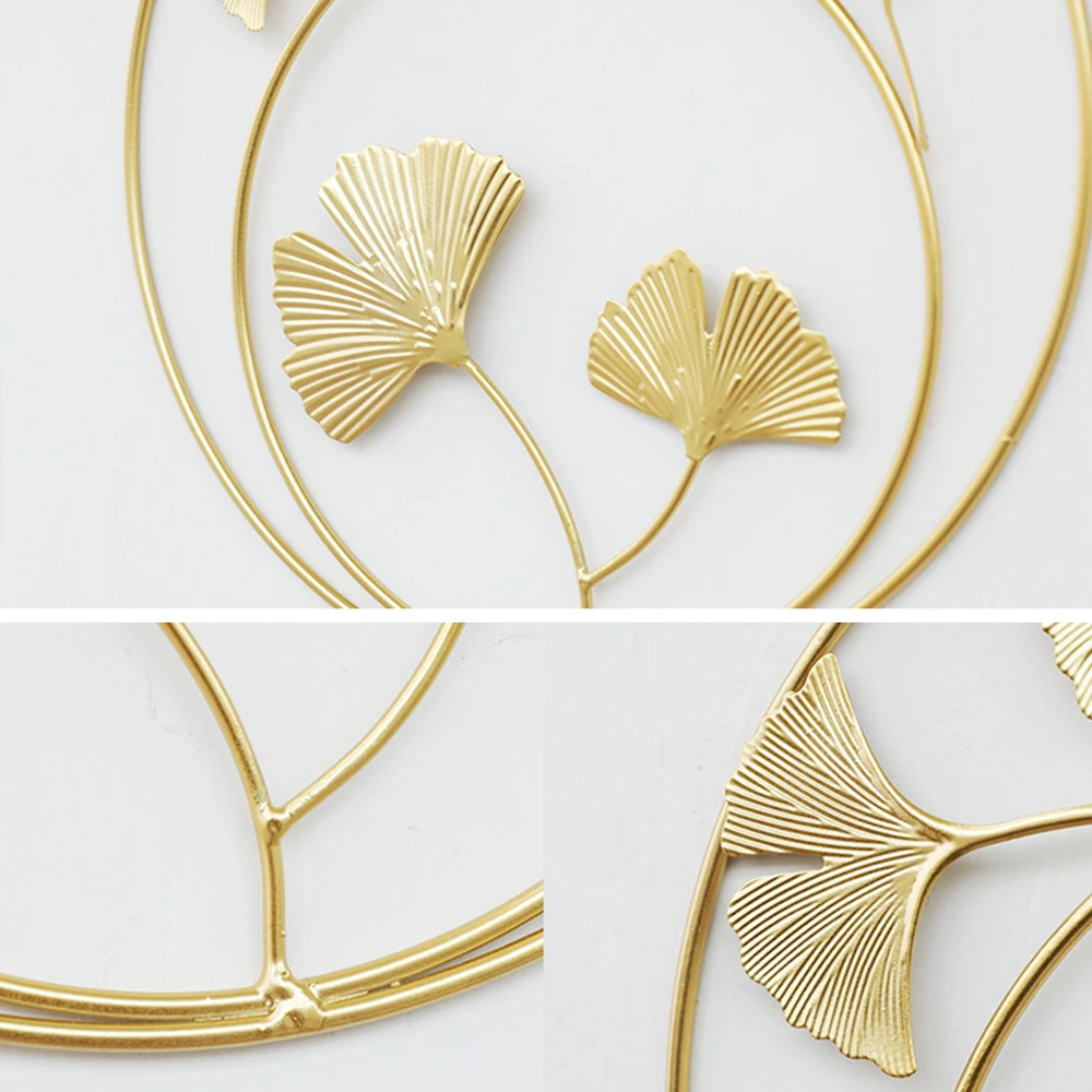 Modern Light Luxury Golden Plant Wall Hanging Wrought Iron Ginkgo Leaf Wall Decoration Living Room Home Decoration Metal Pendant
Modern Light Luxury Golden Plant Wall Hanging Wrought Iron Ginkgo Leaf Wall Decoration Living Room Home Decoration Metal Pendant
