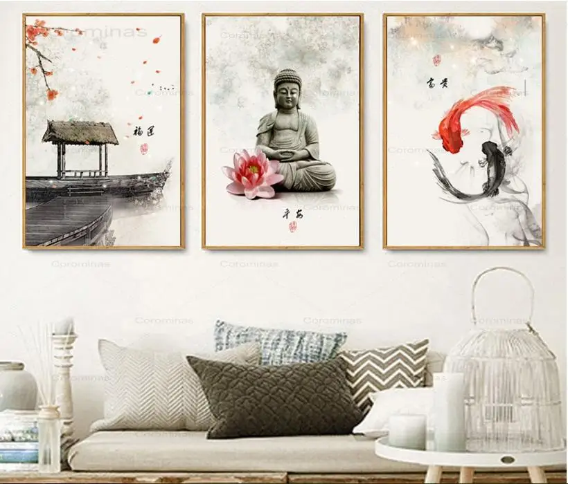 New Chinese Ink Flowers Buddha Wall Art Print And Posters Picture Canvas Painting Poster For Living Room Decoration No Framed
New Chinese Ink Flowers Buddha Wall Art Print And Posters Picture Canvas Painting Poster For Living Room Decoration No Framed