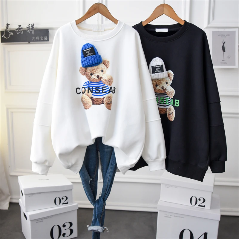 Winter Women's Thicken Fleece Sweatshirt Large Size Ultra Soft Crew Neck Loose Warm Casual Pullover Coat White
Winter Women's Thicken Fleece Sweatshirt Large Size Ultra Soft Crew Neck Loose Warm Casual Pullover Coat White