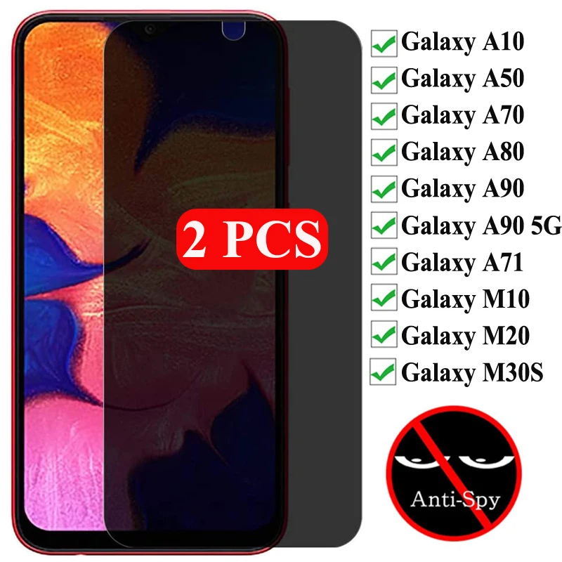 Защитное стекло закаленное для Samsung Galaxy A50/A10/A70/A71/A80/A90/5G/M10/M20 | Мобильные телефоны и