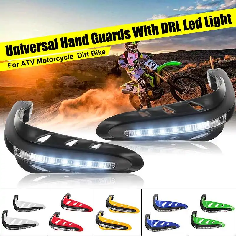 Handlebar Guard With White DRL LED Light Dirt Bike ATV Motocross Motorcycle Handguard Protector
Handlebar Guard With White DRL LED Light Dirt Bike ATV Motocross Motorcycle Handguard Protector