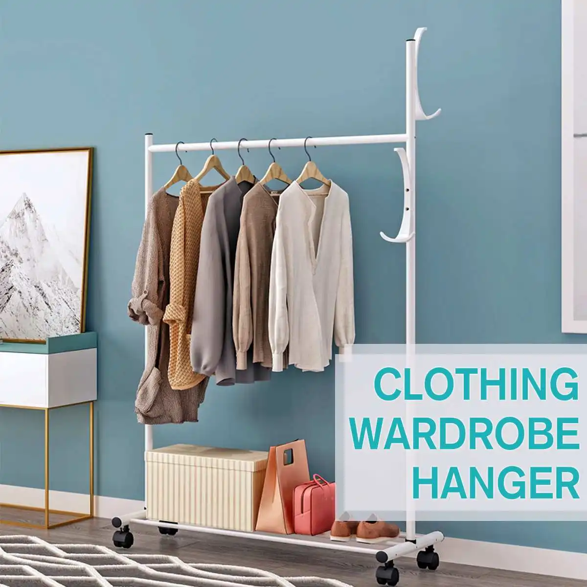 Multifunction Coat Rack Simple Metal Iron Floor Standing Clothes Hanging Storage Shelf Clothes Hanger Racks Bedroom Furniture 
Multifunction Coat Rack Simple Metal Iron Floor Standing Clothes Hanging Storage Shelf Clothes Hanger Racks Bedroom Furniture