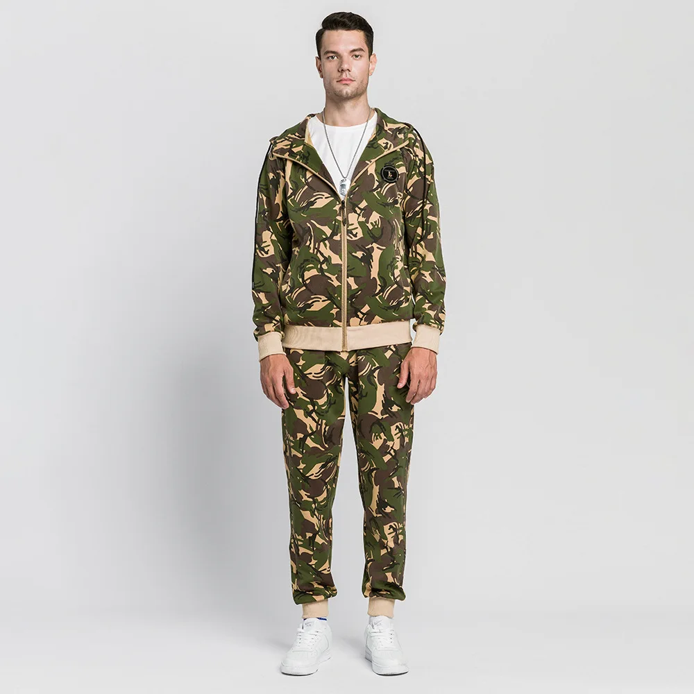Men Casual Tracksuit 2020 Autumn New Sets Sweatshirts Camo+Pants 2 Piece Men's Sportswear Hooded Sporting Suit Camouflage Zipper
Men Casual Tracksuit 2020 Autumn New Sets Sweatshirts Camo+Pants 2 Piece Men's Sportswear Hooded Sporting Suit Camouflage Zipper