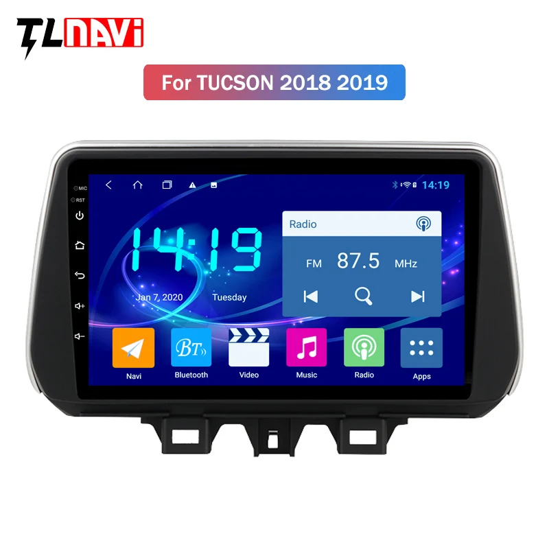 4G + 64G 9 дюймов для 2018 2019 Hyundai Tucson Android 10 IPS экран радио GPS навигация Bluetooth DSP CARPLAY