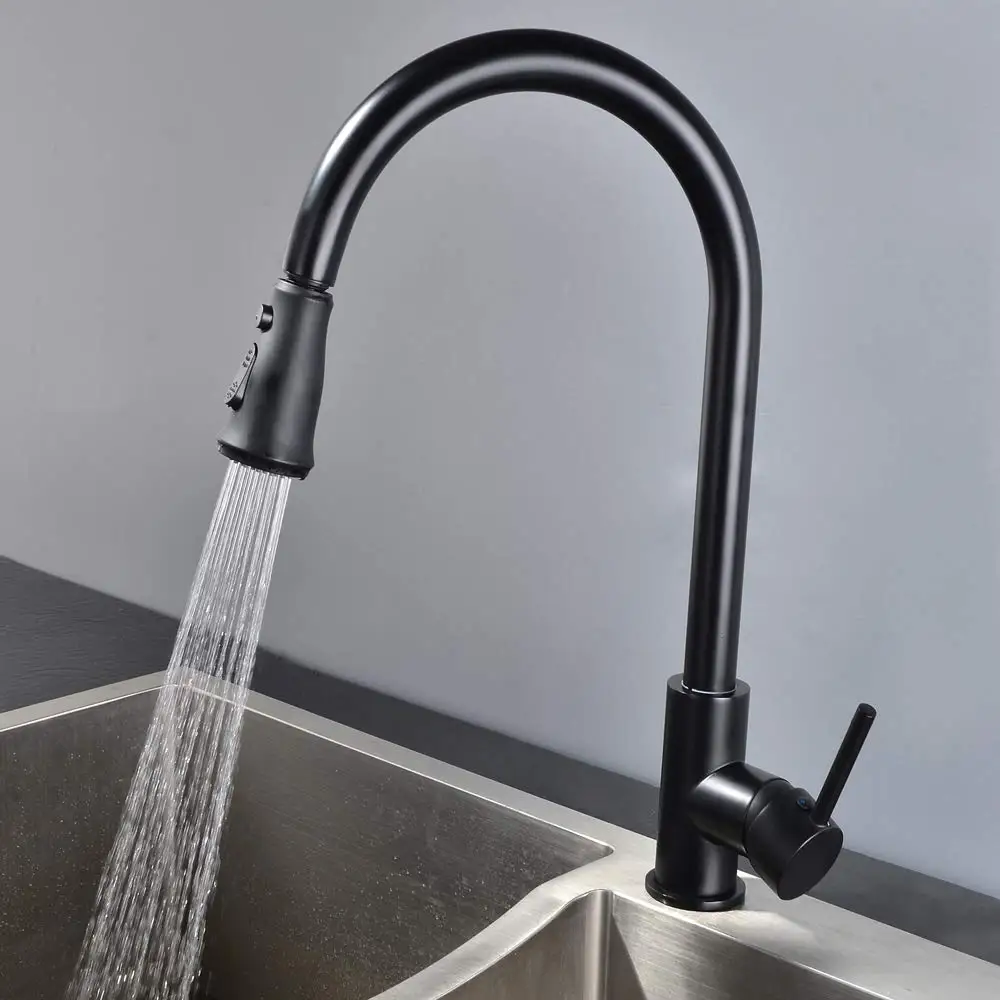 SHAMANDA Single Handle High Arc Kitchen Sink Faucets with Pull Down Sprayer and Magnetic Docking Spray Head Black/Brushed Nickel
SHAMANDA Single Handle High Arc Kitchen Sink Faucets with Pull Down Sprayer and Magnetic Docking Spray Head Black/Brushed Nickel