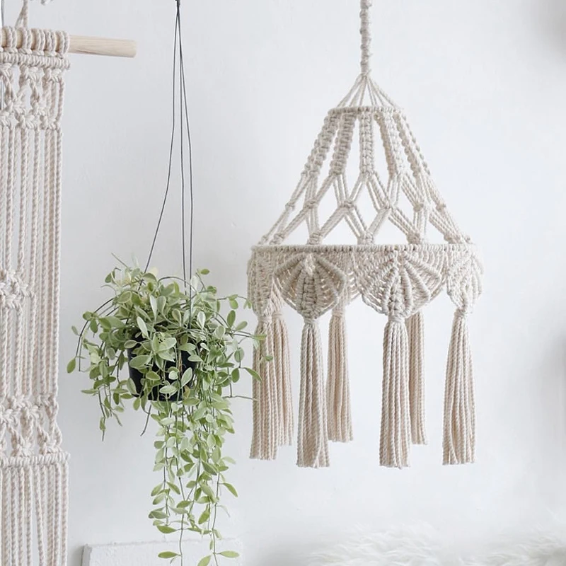Bohemian Macrame Wall Hanging Ins Style Hand-Woven Tapestry Girl Heart Bedroom Living Room Nordic Chandelier Cover Decoration
Bohemian Macrame Wall Hanging Ins Style Hand-Woven Tapestry Girl Heart Bedroom Living Room Nordic Chandelier Cover Decoration