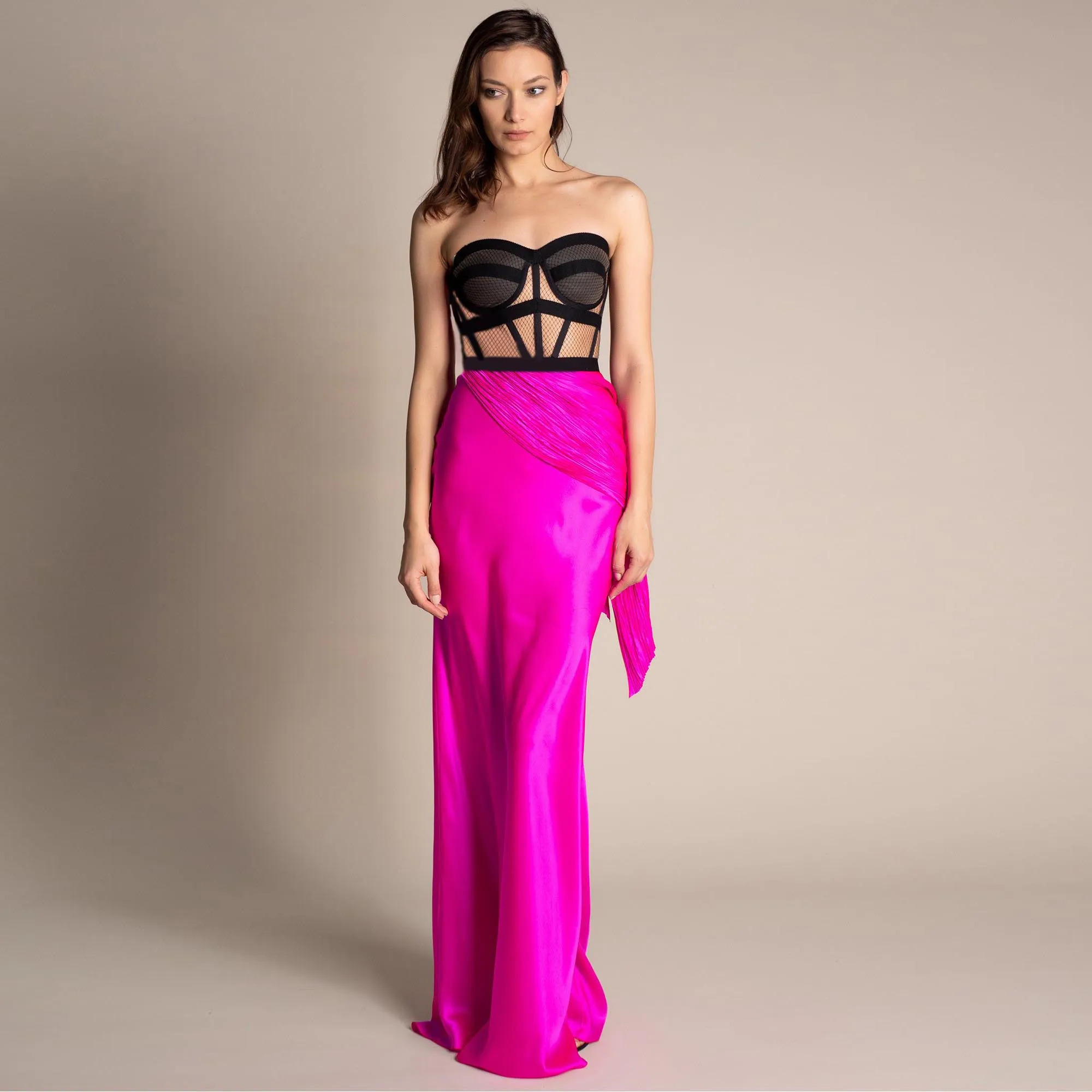 High Waist Rose Pink Satin Skirt Floor Length Evening Skirt For Women Formal Long Skirt With Train Straight Silk Skirts Elegant
High Waist Rose Pink Satin Skirt Floor Length Evening Skirt For Women Formal Long Skirt With Train Straight Silk Skirts Elegant