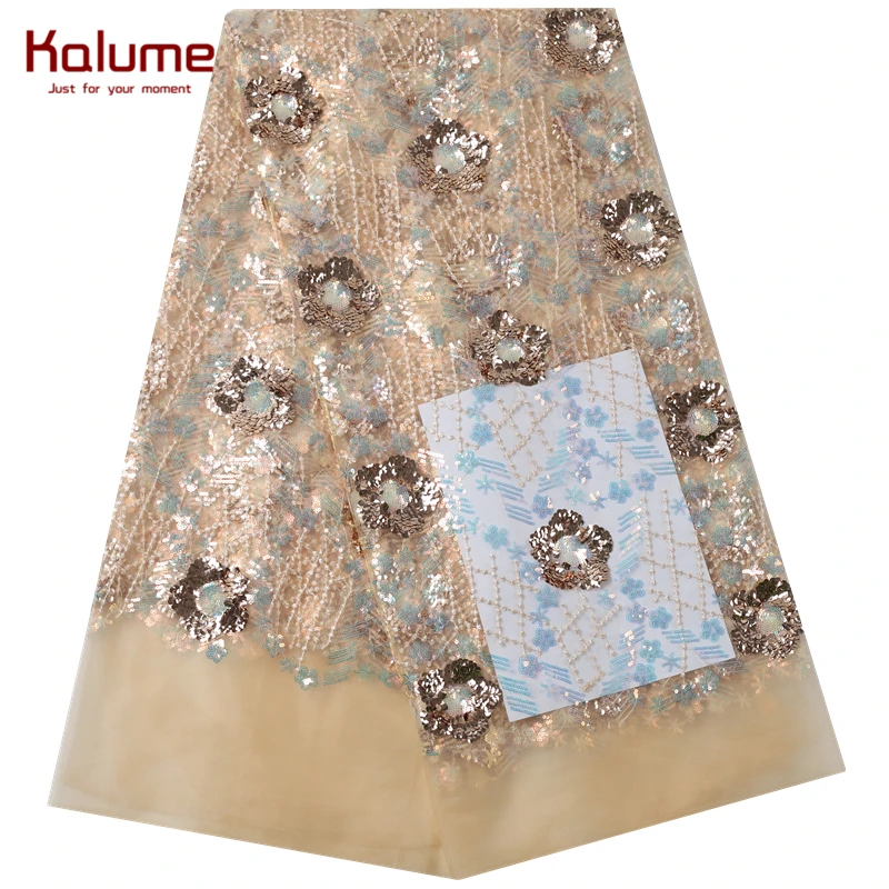 Kalume Flower Style Sequins African Lace Fabric Gold French Lace Fabric High Quality Nigerian Tulle Lace Fabric For Party F2191
Kalume Flower Style Sequins African Lace Fabric Gold French Lace Fabric High Quality Nigerian Tulle Lace Fabric For Party F2191