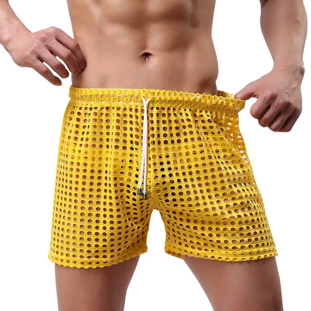 Sexy Hollow Mesh Five-Point Pants Men Fashion Loose Sexy Comfortable Solid Color Low Waist Men's Mesh Boxer Pants
Sexy Hollow Mesh Five-Point Pants Men Fashion Loose Sexy Comfortable Solid Color Low Waist Men's Mesh Boxer Pants
