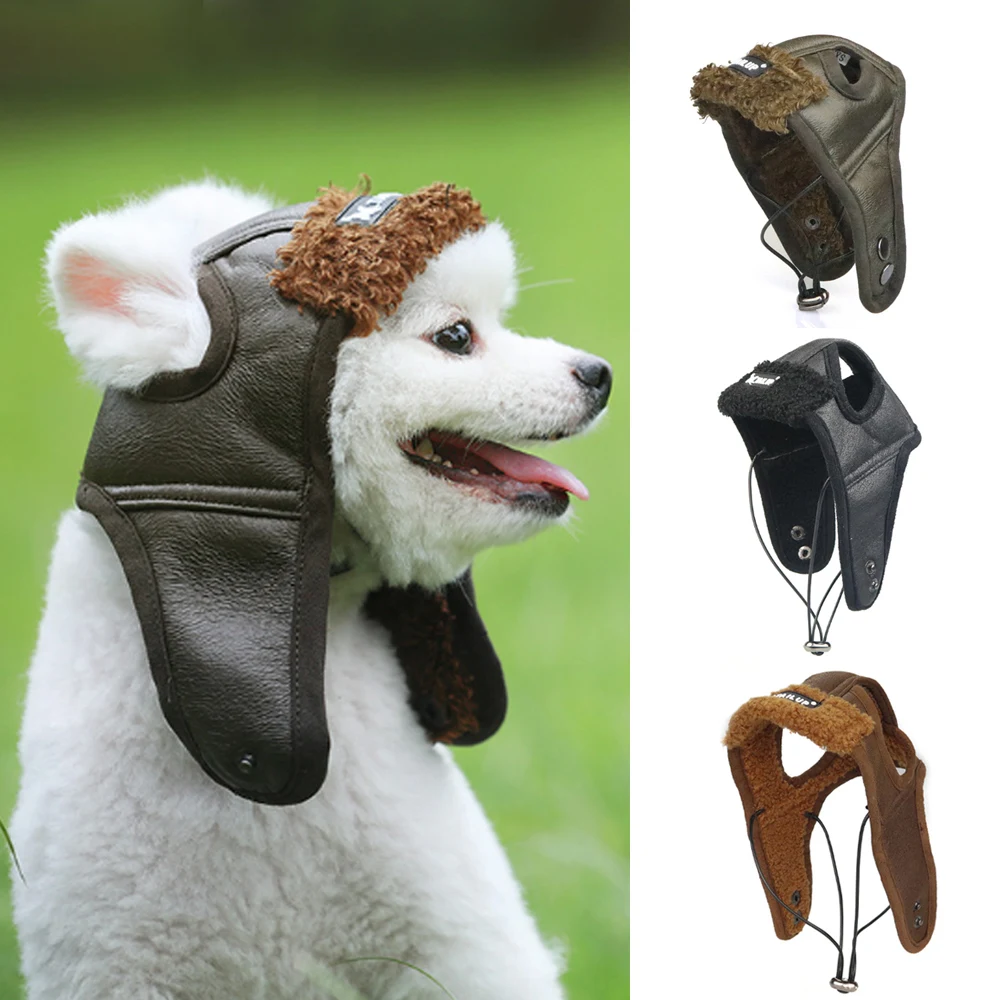 Домашнее животное чихуахуа шлем летчика для собак ветрозащитная шляпа авиатора