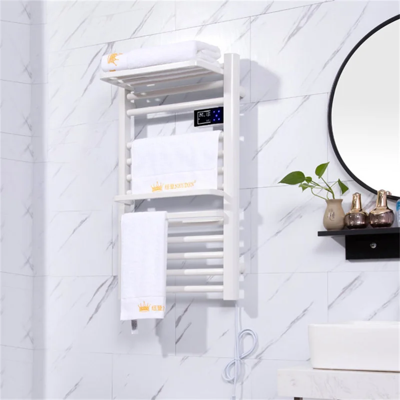 Electric Towel Heater With Thermostat Temperature Display Bathroom Wall Mounted Dryer Heating Shelf Rack Space Aluminum MJ02
Electric Towel Heater With Thermostat Temperature Display Bathroom Wall Mounted Dryer Heating Shelf Rack Space Aluminum MJ02