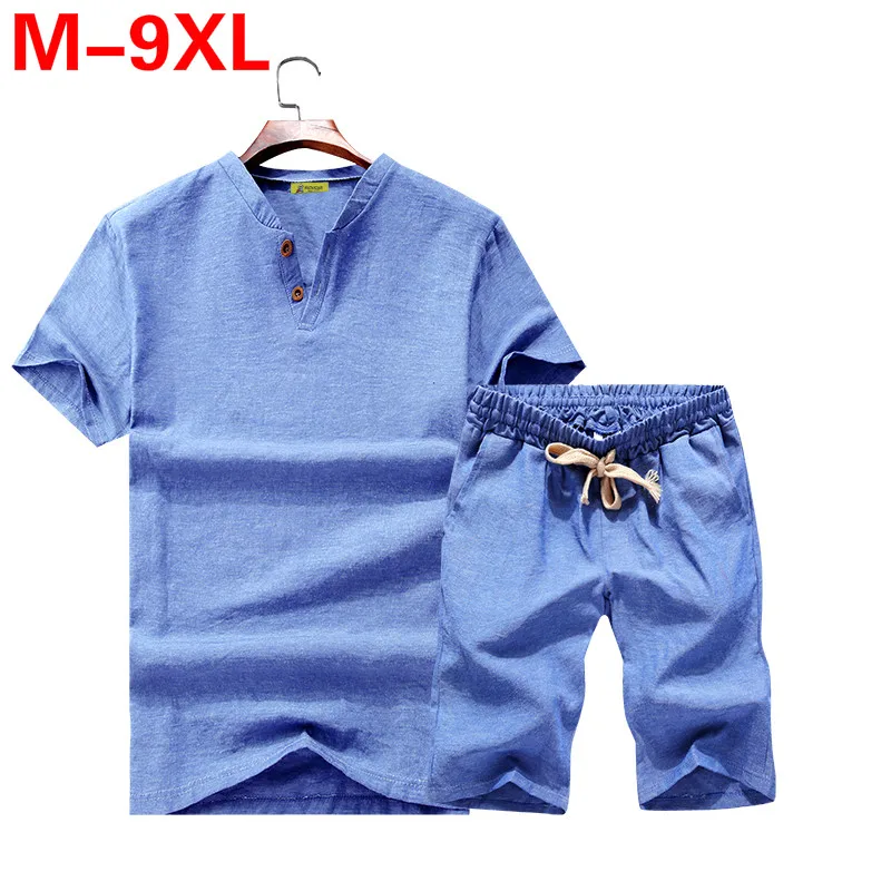 Мужской комплект из футболки и шортов, размеры 5XL 6XL 7XL 8XL 9XL, Льняная мужская рубашка и шорты с коротким рукавом, комплект из двух предметов, ле...
Мужской комплект из футболки и шортов, размеры 5XL 6XL 7XL 8XL 9XL, Льняная мужская рубашка и шорты с коротким рукавом, комплект из двух предметов, ле...