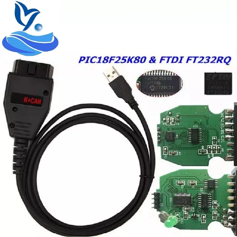 Для VAG K + CAN Commander 1 4 зеленый PCB PIC18F258 1/S0 чип FTDI Line полной диагностики Интерфейс