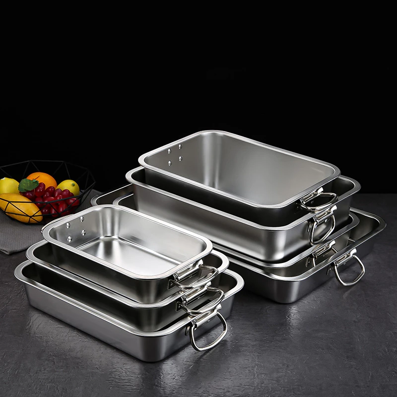 Stainless Steel Tray Rectangular Thicken Large Food Fruit Plates Storage Container Baking Tray Kitchen Organizer Accessories
Stainless Steel Tray Rectangular Thicken Large Food Fruit Plates Storage Container Baking Tray Kitchen Organizer Accessories
