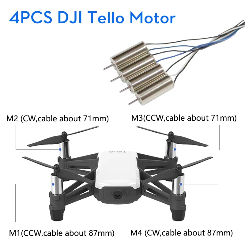 DJI RYZE Tello Drones Motor engine Repair parts 4Pcs 1set Remote Control Folding Toy FPV RC Quadcopter Component
DJI RYZE Tello Drones Motor engine Repair parts 4Pcs 1set Remote Control Folding Toy FPV RC Quadcopter Component