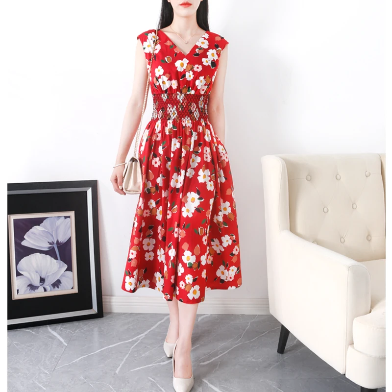 21 NEW Summer Cottan Vintage Floral Print V Neck Midi Folded Dress US 2-8
21 NEW Summer Cottan Vintage Floral Print V Neck Midi Folded Dress US 2-8