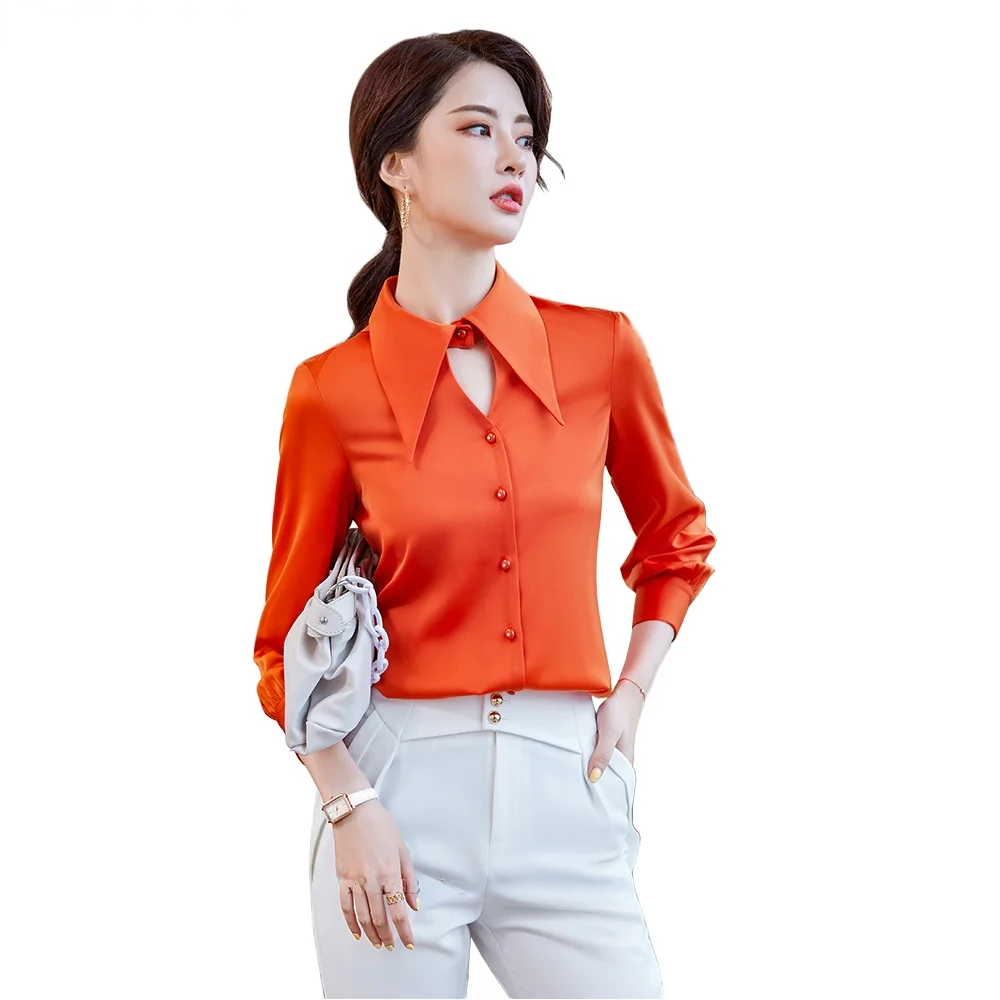 High Quality OL Office Wear Green Orange White Blouse Women Ladies Girl Turn-Down Collar Long Sleeve Shirt Plus Size Tops tops
High Quality OL Office Wear Green Orange White Blouse Women Ladies Girl Turn-Down Collar Long Sleeve Shirt Plus Size Tops tops