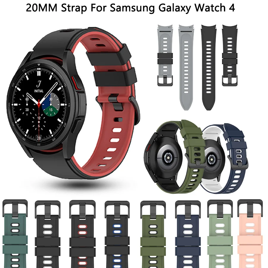 2022 20mm Smart Watch Strap for Samsung Galaxy Watch 4 44mm 40 Slicone Band Bracelet for Samsung Galaxy Watch4 Classic 42mm/46mm
2022 20mm Smart Watch Strap for Samsung Galaxy Watch 4 44mm 40 Slicone Band Bracelet for Samsung Galaxy Watch4 Classic 42mm/46mm