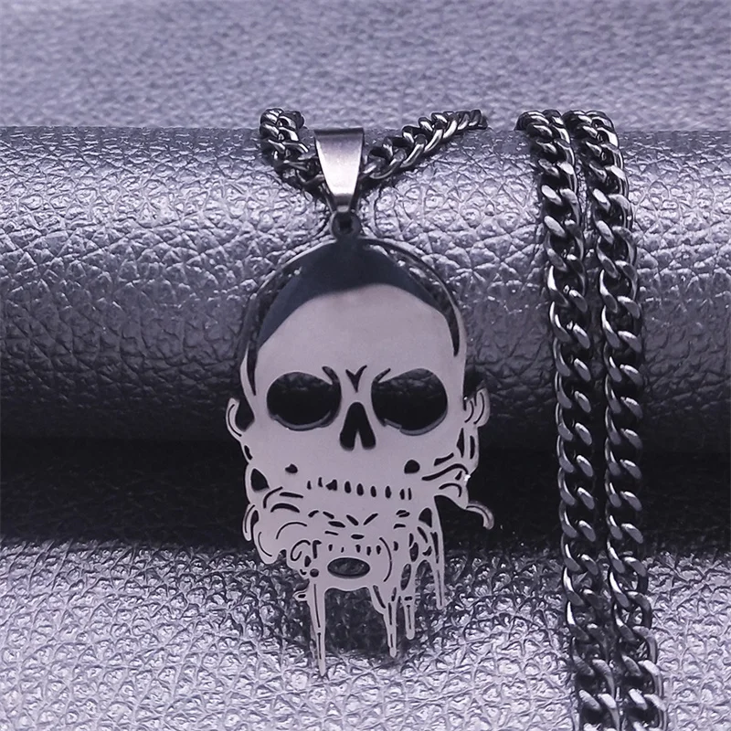 Stainless Steel Dark Punk Statement Necklaces Women/Men Black Color Music Skull Chain Necklace Jewelry colliers N4403S06
Stainless Steel Dark Punk Statement Necklaces Women/Men Black Color Music Skull Chain Necklace Jewelry colliers N4403S06