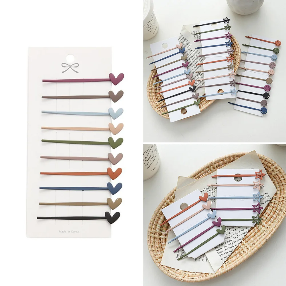 10pcs/set Smiley Face Stars Love Pattern Morandi Color Hair Clips For Women Girls Candy Hairpins Barrettes Hair Accessories Set
10pcs/set Smiley Face Stars Love Pattern Morandi Color Hair Clips For Women Girls Candy Hairpins Barrettes Hair Accessories Set