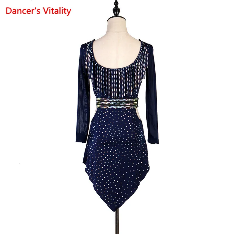 Костюм для латинских танцев на заказ роскошное платье с бриллиантами женщин и