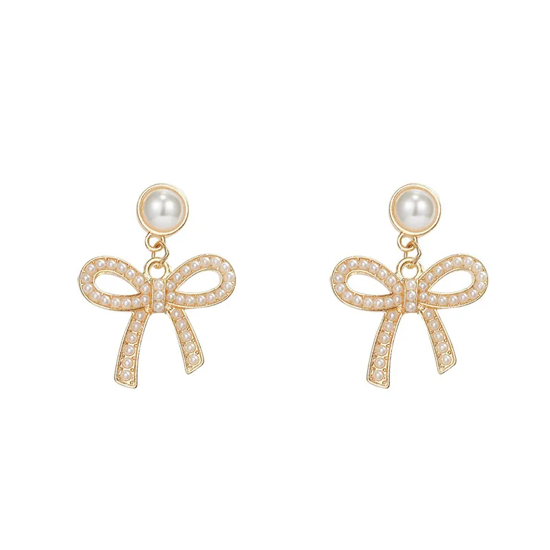 Korean fashion restores ancient ways small pure and fresh and lovely advanced feeling bowknot pearl female earring
Korean fashion restores ancient ways small pure and fresh and lovely advanced feeling bowknot pearl female earring