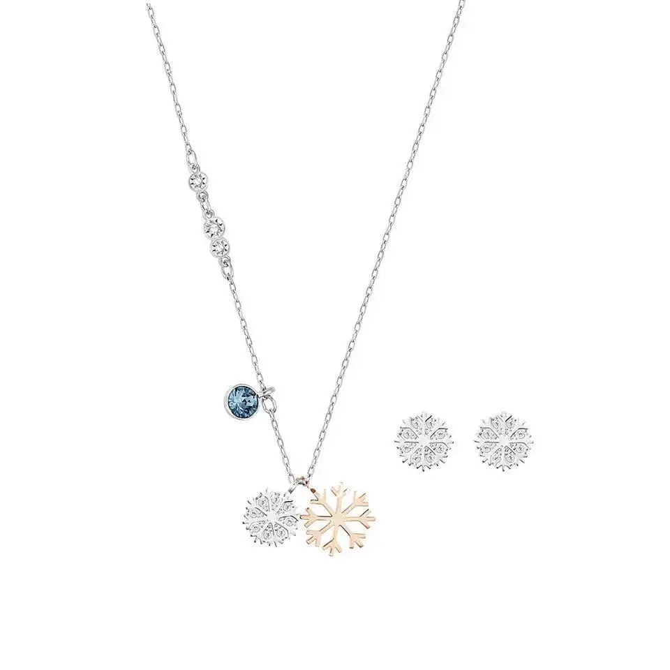 High Quality With Snowflake Necklaces Earrings Set Women Crystal Female Jewelry
High Quality With Snowflake Necklaces Earrings Set Women Crystal Female Jewelry