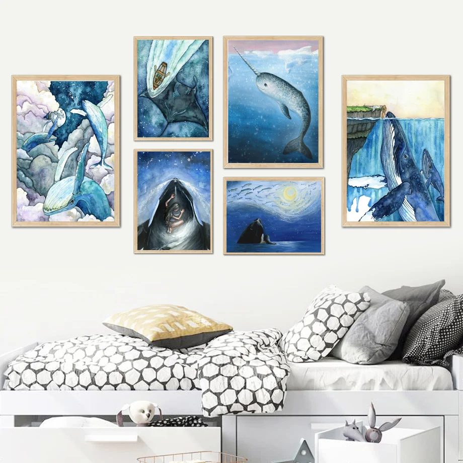 Ocean Universe Girl Whale Fish Nursery Wall Art Canvas Painting Nordic Posters And Prints Wall Pictures For Baby Kids Room Decor
Ocean Universe Girl Whale Fish Nursery Wall Art Canvas Painting Nordic Posters And Prints Wall Pictures For Baby Kids Room Decor